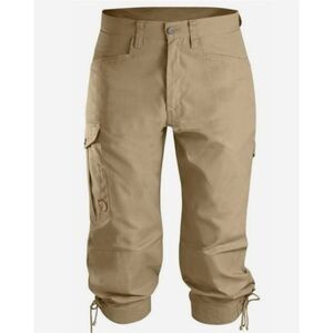 Fjallraven Pants Womens 32* Brown‎ Iceland Knickers Crop Cargo Outdoor Gorpcore